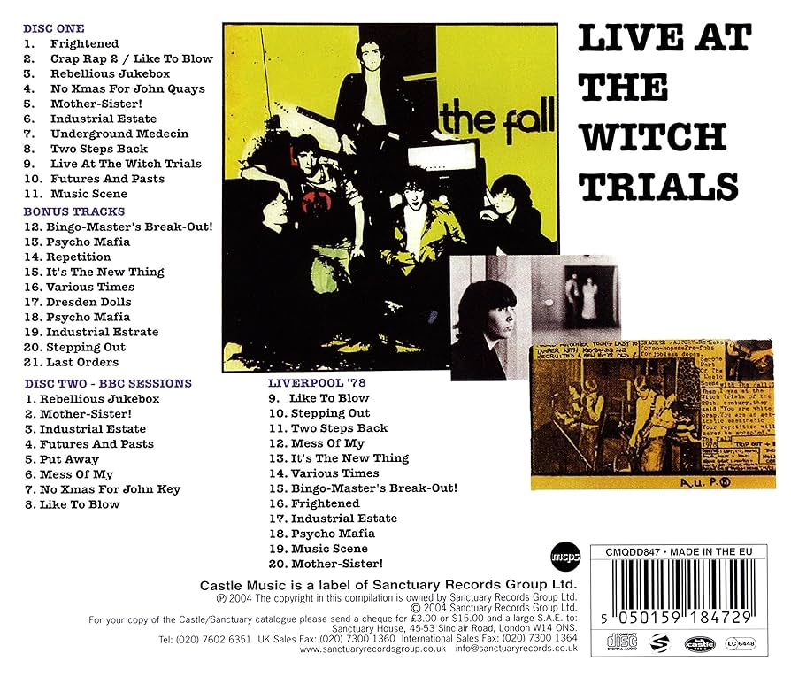 洋楽 LP The Fall / Live at the Witch Trials Amazon.com: Live At The Witch Trials: CDs & Vinyl